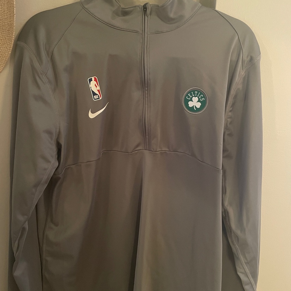 Nike Gray Celtics NBA Half-Zip Pullover
